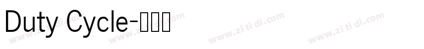 Duty Cycle字体转换